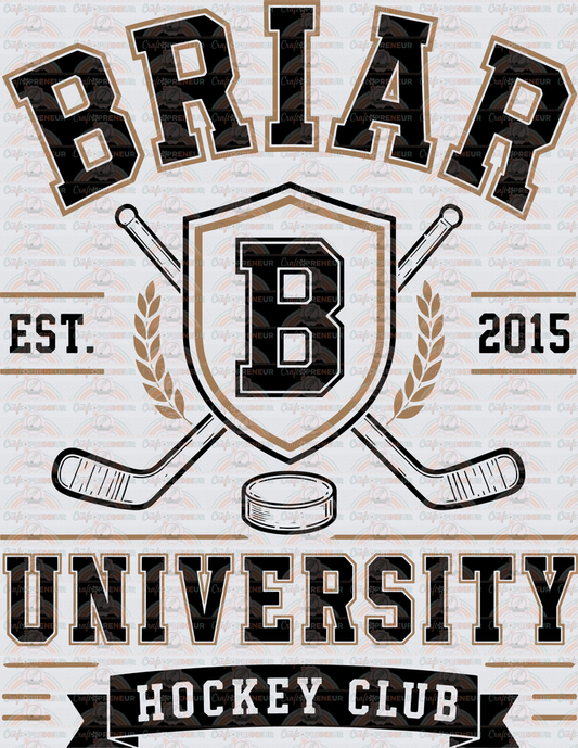 Books_Off Campus_Bookish_Hockey Romance_Briar University_College Logo_Black Tan