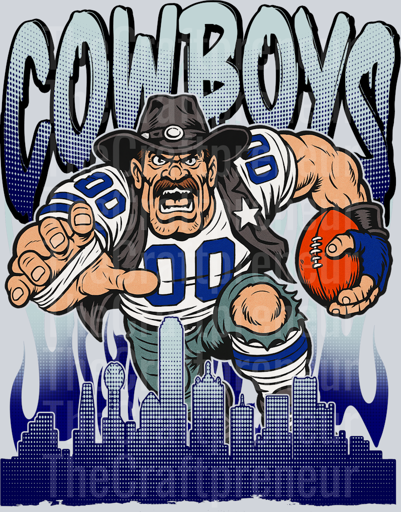 Cowboys Drip Skyline DTF Transfer