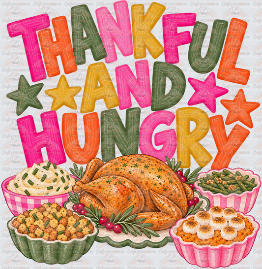 002_Holidays_Thanksgiving_Preppy_Brush Stroke_Family Set_Thankful and Hungry