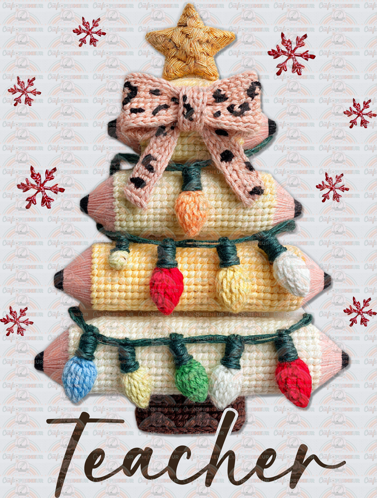 XMAS_School_Jobs_Teacher_Faux Crochet_Pencil_Christmas Tree