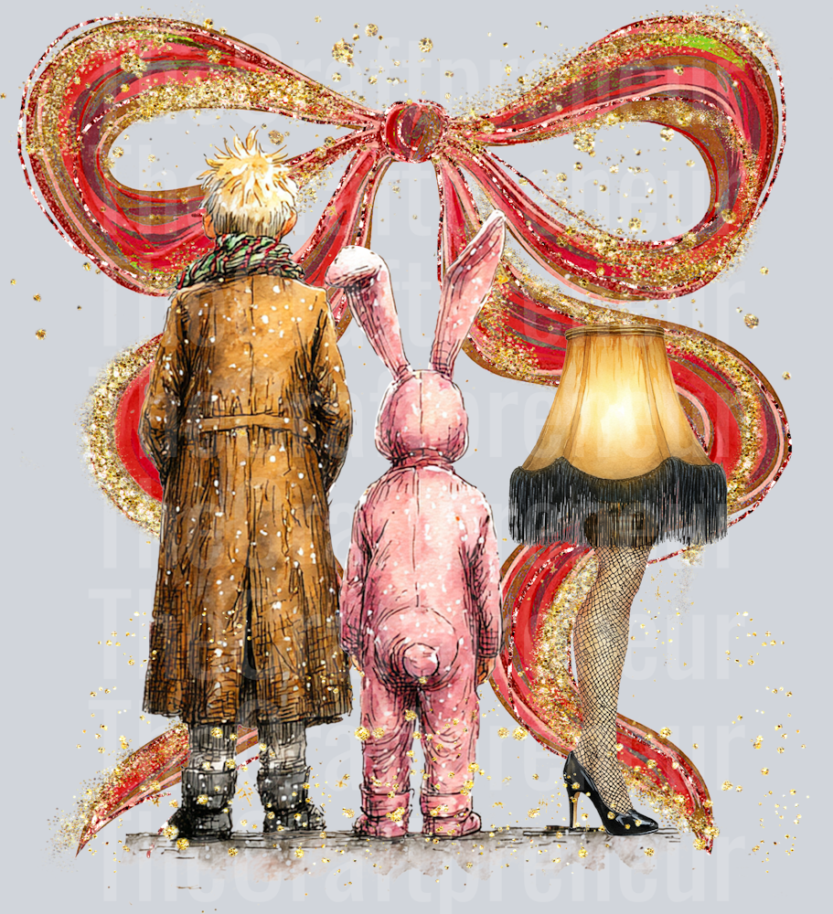 A Christmas Story Coquette Bow DTF Transfer