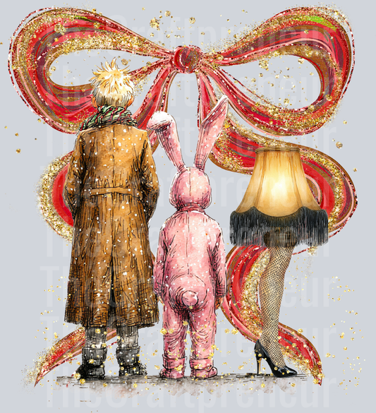 A Christmas Story Coquette Bow DTF Transfer