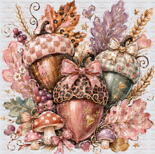 Fall_Acorns_Girly_Faux Paint_Preppy_BoHo