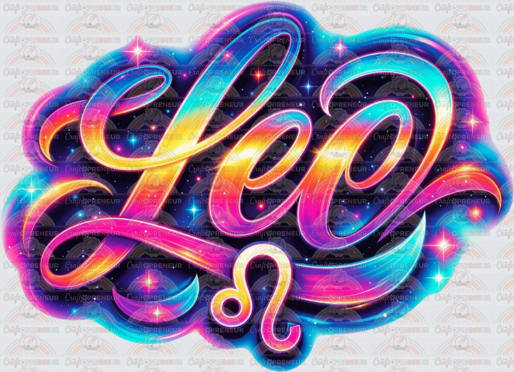 002_Zodiac_Astrology_Neon_Astrological Signs_Celestial_Leo