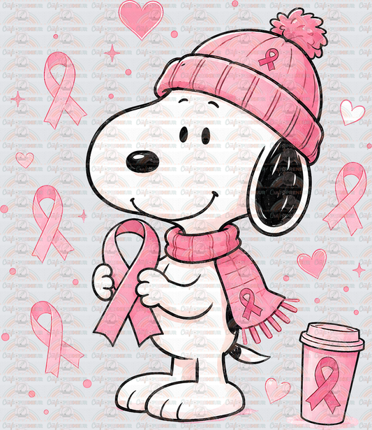 Causes_Breast Cancer Awareness_Snoopy_Beanie_Pink Ribbon_October Causes_Coffee_The Peanuts