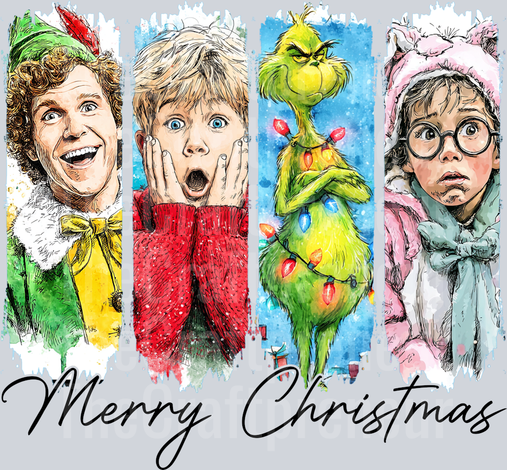Christmas Classic Movie Canvas DTF Transfer