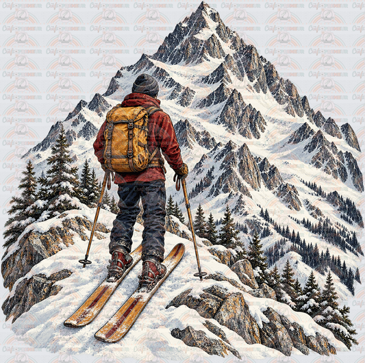 Hobbies_Skiing_Ski Resort_Preppy_Vintage_Unsiex_Mountain_Backpacking_Unisex_Snow Capped
