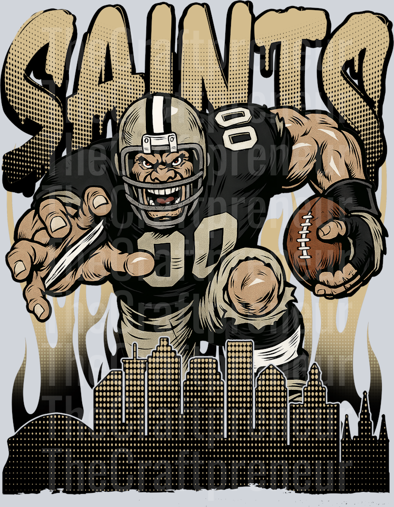 Saints Drip Skyline DTF Transfer