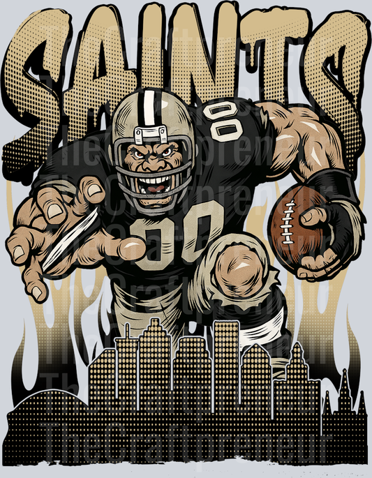 Saints Drip Skyline DTF Transfer