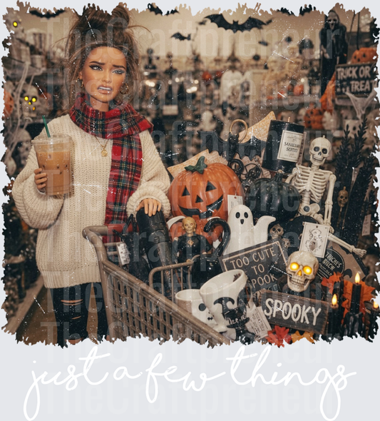 Halloween_Ratchet Barbie_Marshalls_TJ MAxx_Shopping_Homegoods_Spooky Season_Home Decor_Just a Few Things_Brunette_White