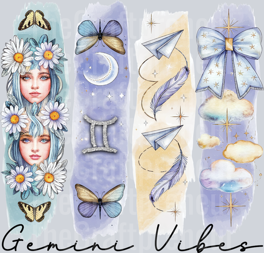 Gemini Boho Zodiac DTF Transfer
