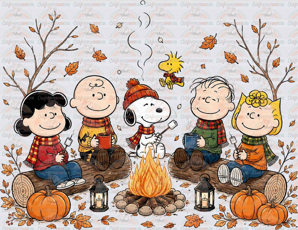 Fall_Peanuts_Snoopy_Camping_Campfire_Smores_Marshmallows