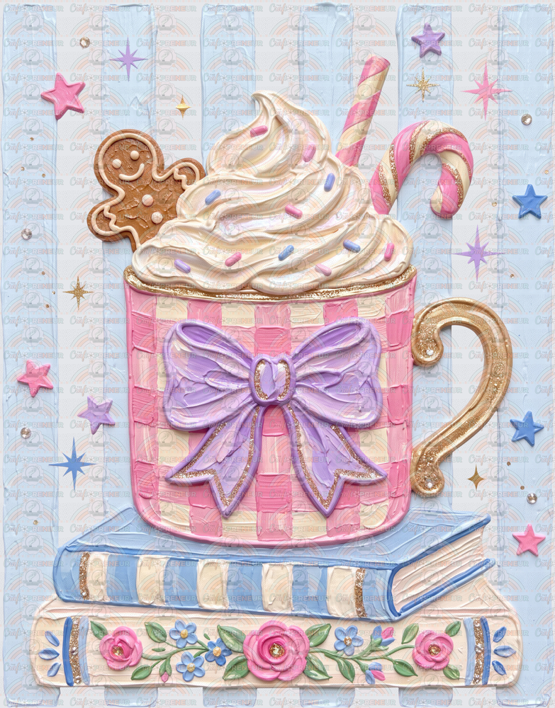 XMAS_Preppy_Faux Paint_Preppy Lines_Cocoa_Gingerbread Man_Books_Whipped Cream