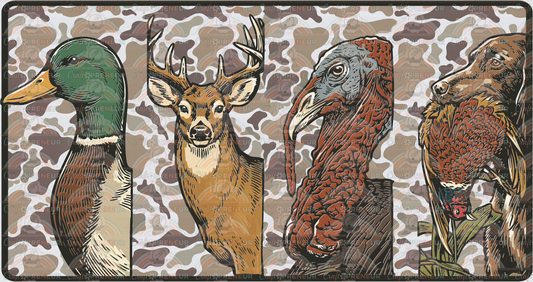 001_Hobbies_Hunting_Hunting Season_Mallard_Buck_Turkey_Pheasant_Chocolate Labrador Retriever_Bullets_Light_Back