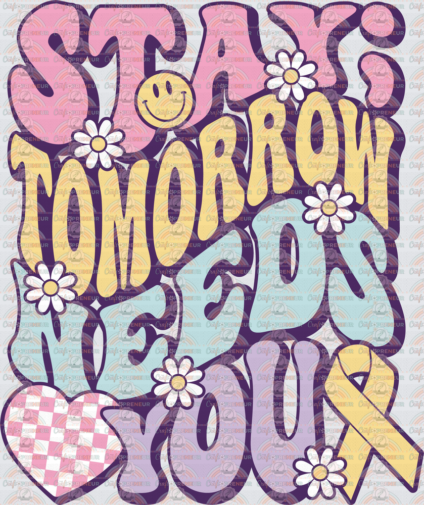 Mental Health_Stay_Tomorrow Needs You_Retro Typography_Semicolon_Solid