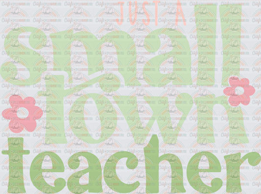002_School_Jobs_Teacher_Retro_Groovy Font_Typography_Just a Small Town Teacher