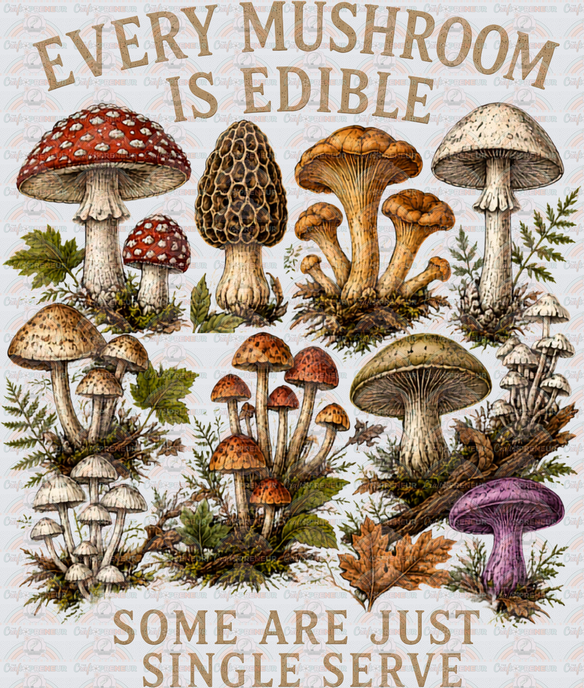 Plants_Fall_Mushrooms_Sarcasm_Every Mushroom is Edible_Some are Single Serve