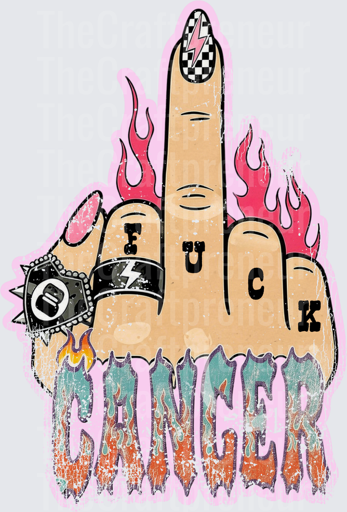 Causes_Cancer_Fuck Cancer_Tattoo_Middle Finger_Distressed