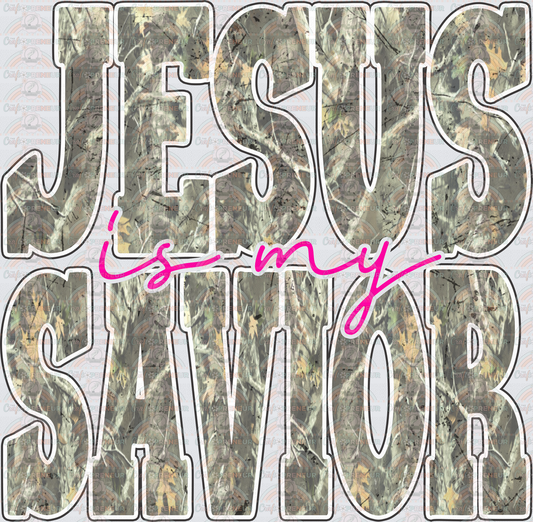 001_Faith_Camo_Varsity_Hot Pink_Stack Script Set_Jesus Is My Savior