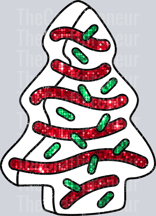 (Set!) Tree Cake Sl*t Faux Glitter DTF Transfer (Front)
