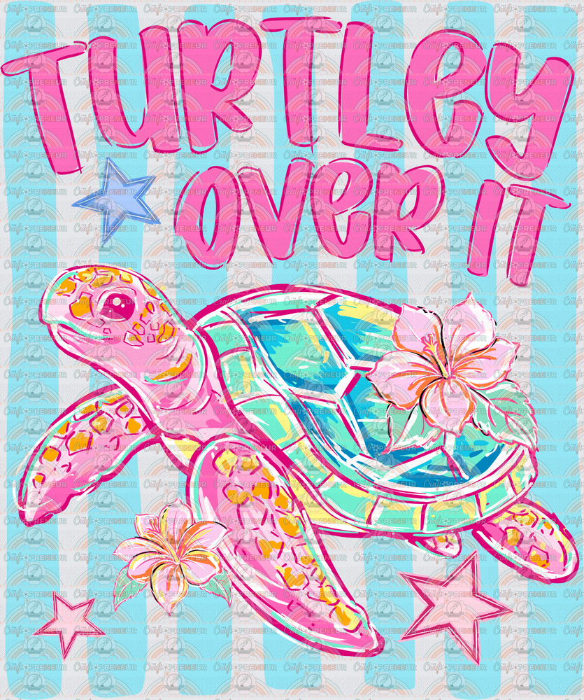 Animals_Ocean_Seaturtle_Turtley Over It_Preppy Lines_Pastels_Coastal_Preppy_Summer
