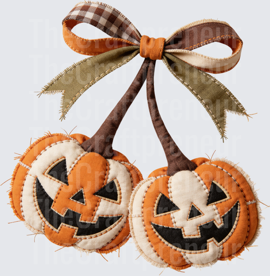 002_Fall_Patchwork_Pumpkins_Cherries_Coquette Bow_Grannycore_Jack o Lantern_Faux Fabric