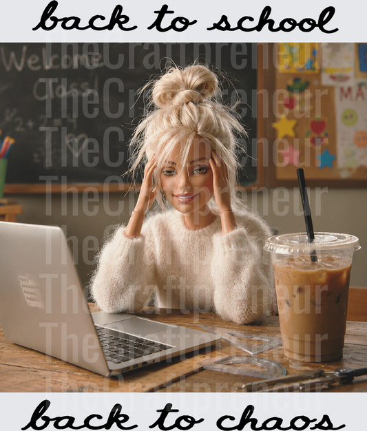 School_Teacher_Ratchet Barbie_Back to School_B2S_Back to Chaos_Classroom_Laptop_Iced Coffee_Black