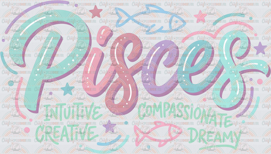 002_Zodiac_Astrology_Astrological Signs_Script_Typography_Watercolor_PISCES