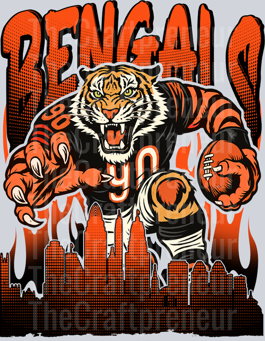 Bengals Drip Skyline DTF Transfer