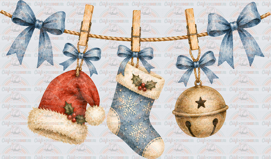 002_XMAS_Christmas_Clothes Line_Coquette Bow_Minimalist_Image Bundle_Santa Hat_Stocking_Bell
