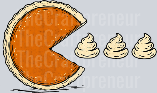 Pacman Pie Thanksgiving DTF Transfer