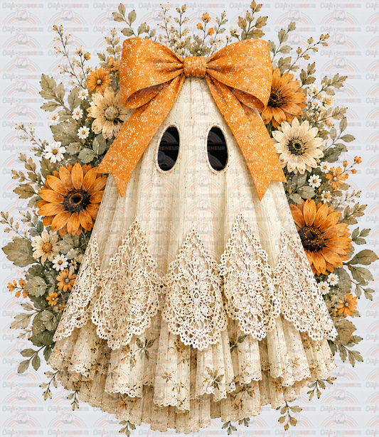 Fall_Boho_Ghost_Bow_Sunflowers_Wildflowers_Lace_VIntage_Faux Fabric