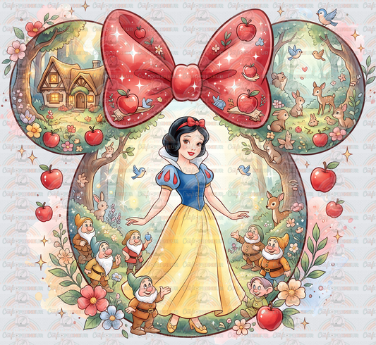 002_Disney_Princess_Watercolor_Mouse Ears_Minnie Ears_Snow White_Seven Dwarfs