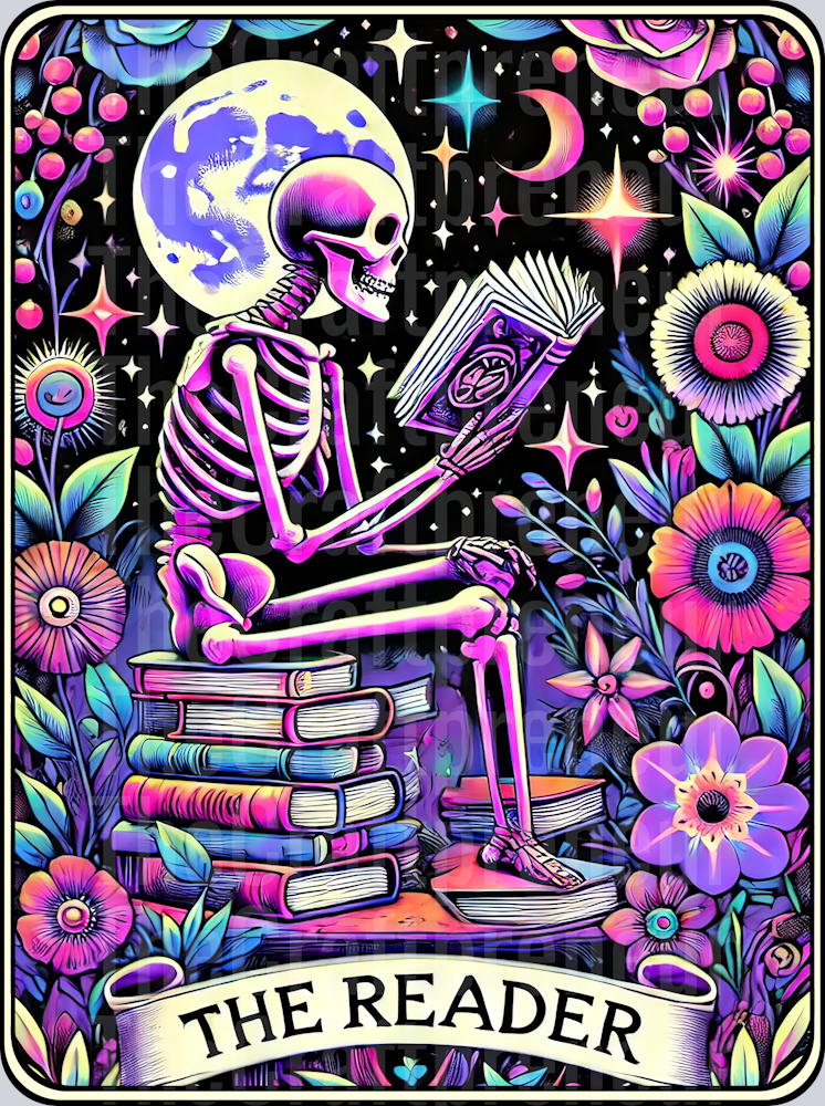 The Reader Bookish Tarot Card DTF Transfer 3