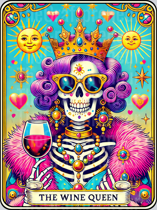 The Wine Queen Tarot Card DTF Transfer