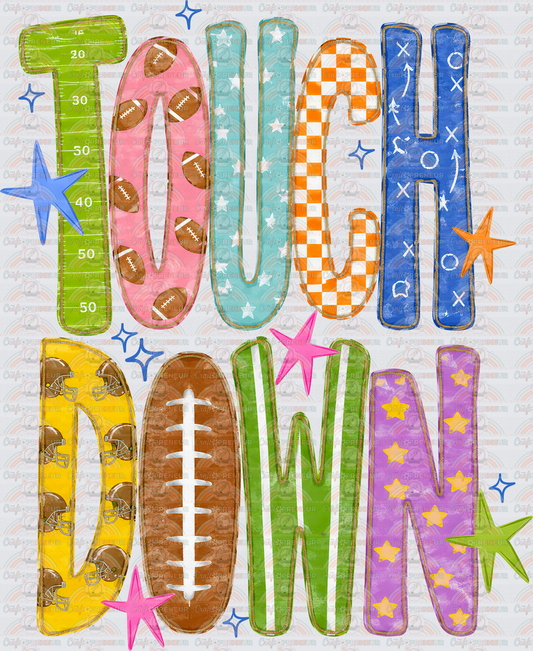 001_Football_Preppy_Brush Stroke_Boutique Style_Football Mom_Girly Football_Set_Touchdown_Back