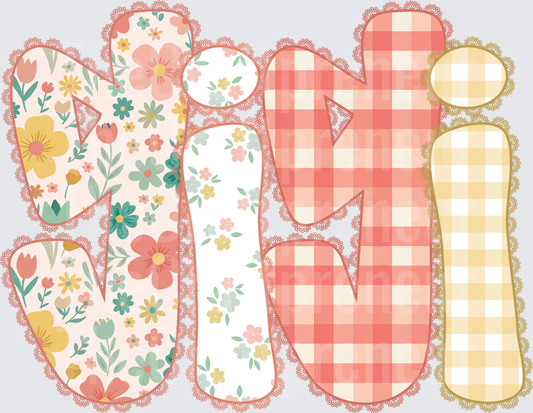 002_Family_Name Set_Mama_Grandparent_Preppy_Orange_Gingham_Grand Millenial_gigi