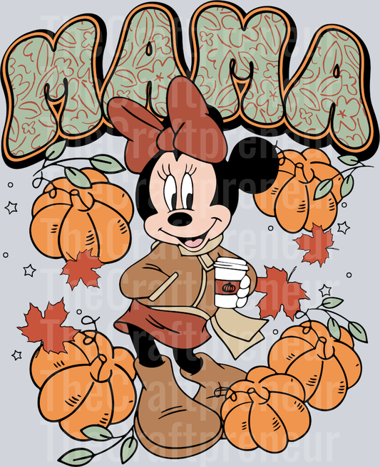 Mrs. Mouse Fall Mommy & Me Mama Mini DTF Transfer (Mama)