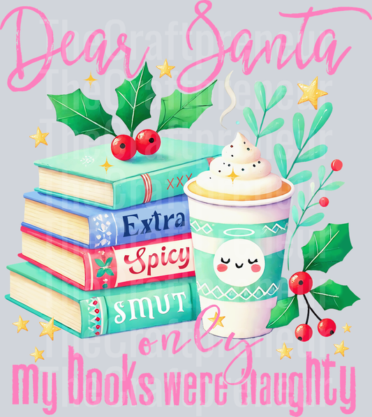 Dear Santa Bookish DTF Transfer (Pink)