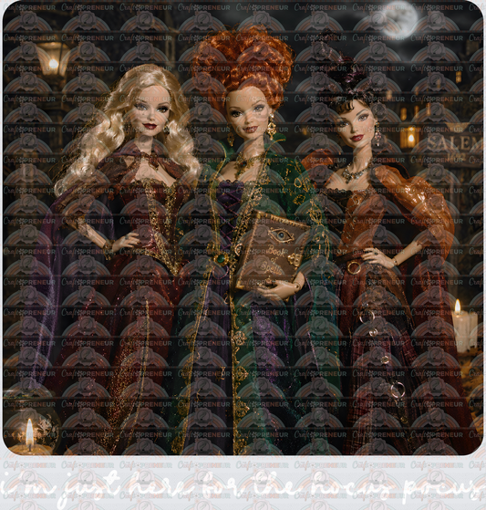 Disney_Hocus Pocus_Ratchet Barbie_Sanderson Sisters_Witchy_Withc_Book of Spells_Medeival_Salem_White
