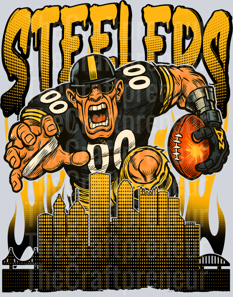 Steelers Drip Skyline DTF Transfer