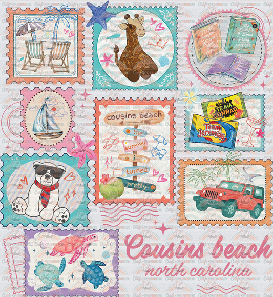 Books_The Summer I Turned Pretty_Summer_Cousins Beach_North Carolina_Postage Stamps_Dark