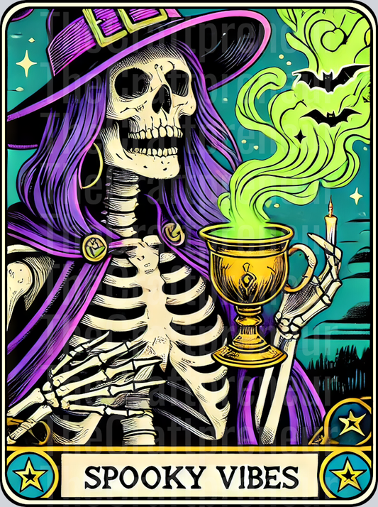The Spooky Vibes Tarot Card DTF Transfer