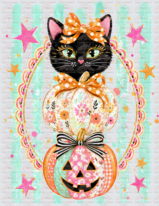 002_Halloween_Preppy LInes_Preppy Bundle_Pastels_Cat Pumpkin Stack_Black Cat