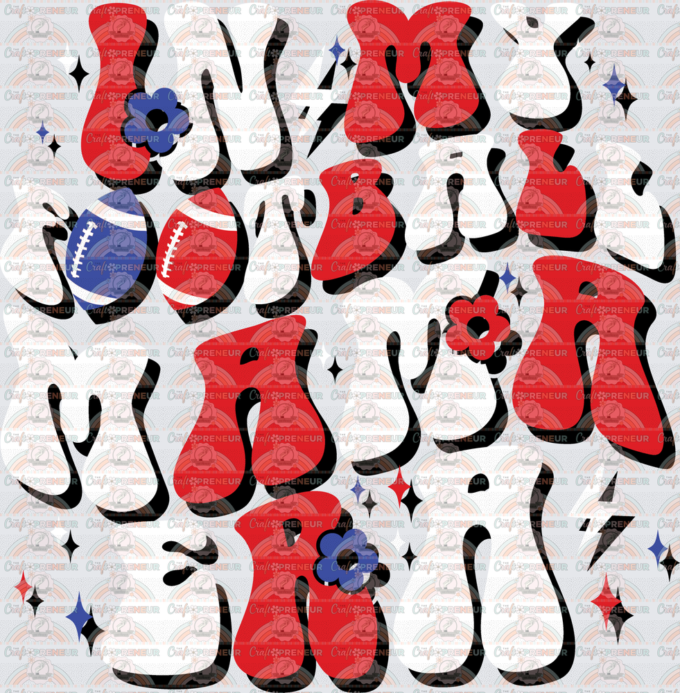 001_Sports_Football_Football Mom_Team Pride_Red Blue White_Pocket_Back