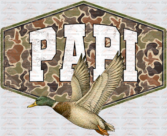 002_Family_Name Set_Dad_Father_Fathers Day_Camo_Hunting_Mallard_Ducks_Badge_PAPI