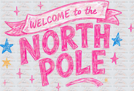001_XMAS_Pink Christmas_Preppy_Brush Stroke_Sketch_North Pole Map_Girly_Matching Set_Front_Pocket