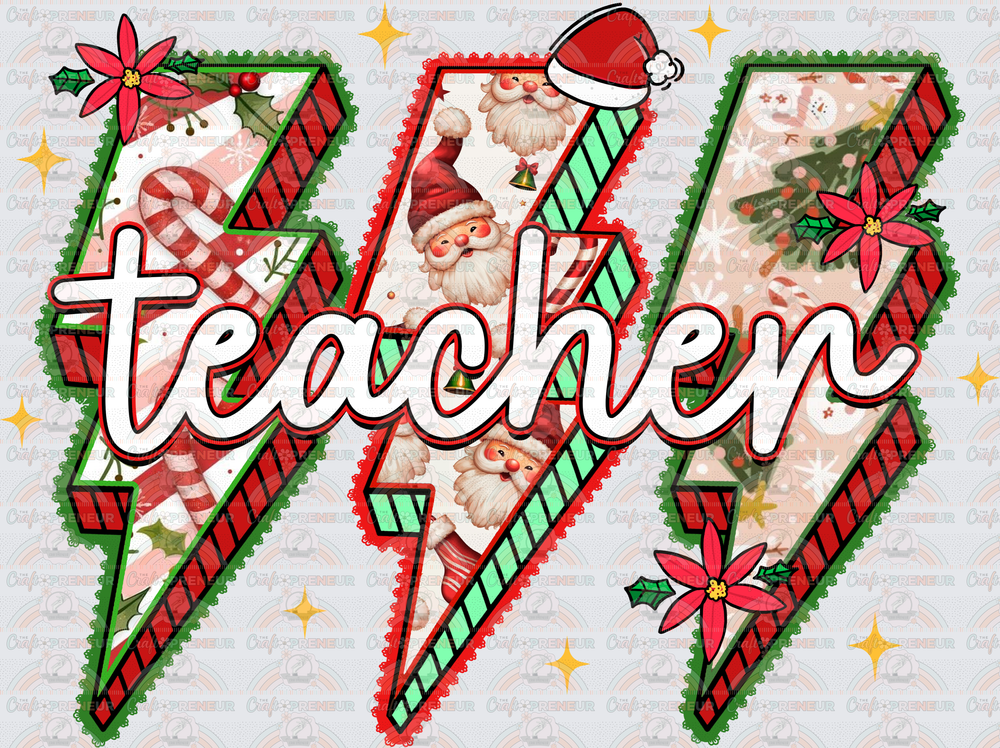 XMAS_School_Jobs_Teacher_Lightning Bolt_Retro