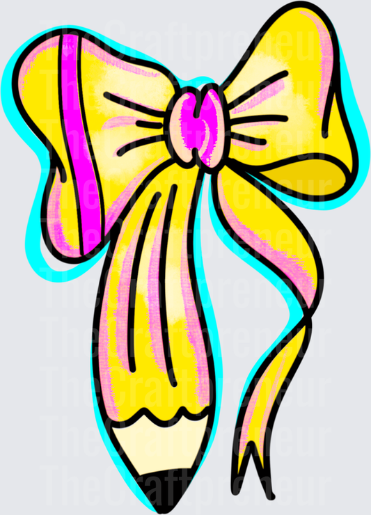 001_School_Jobs_Teacher_Sarcasm_Learning_Students_Yall Gonna Learn Today_Preppy_Pencil_Coquette Bow_Front