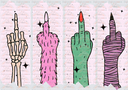 Halloween_Sarcasm_Adult Theme_Middle Finger_Fuck You_Skeleton_Monster_Zombie_Mummy_July 2026